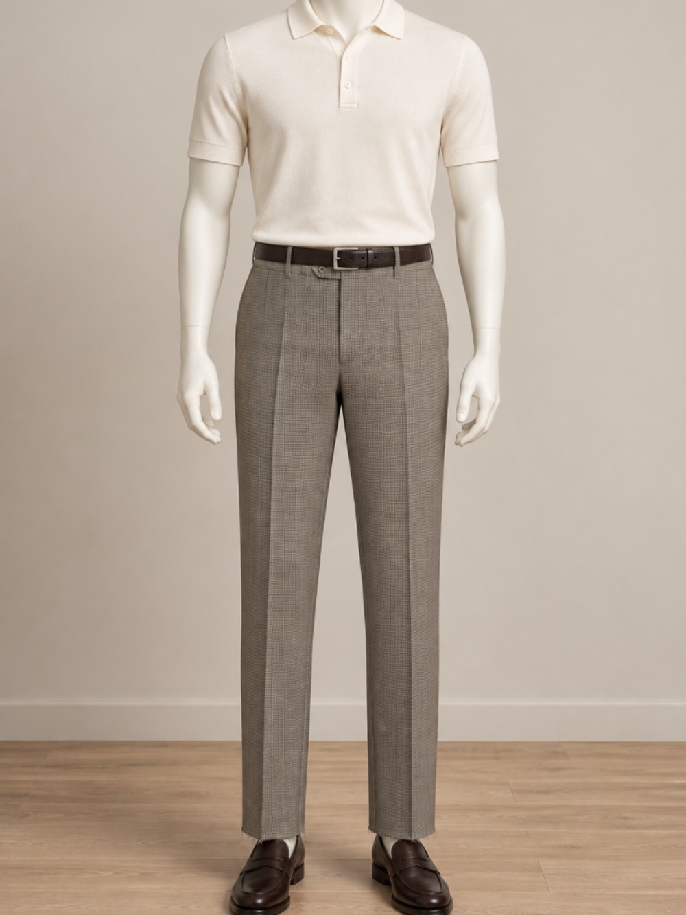 NWT Jos A Bank Executive Collection Windsor Wool Dress Pants Taupe Mens 34x37